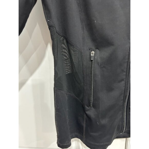 Ideology Black Full Zip Activewear Jacket Mesh Panels Zippered Pockets Sz Large - Picture 4 of 10